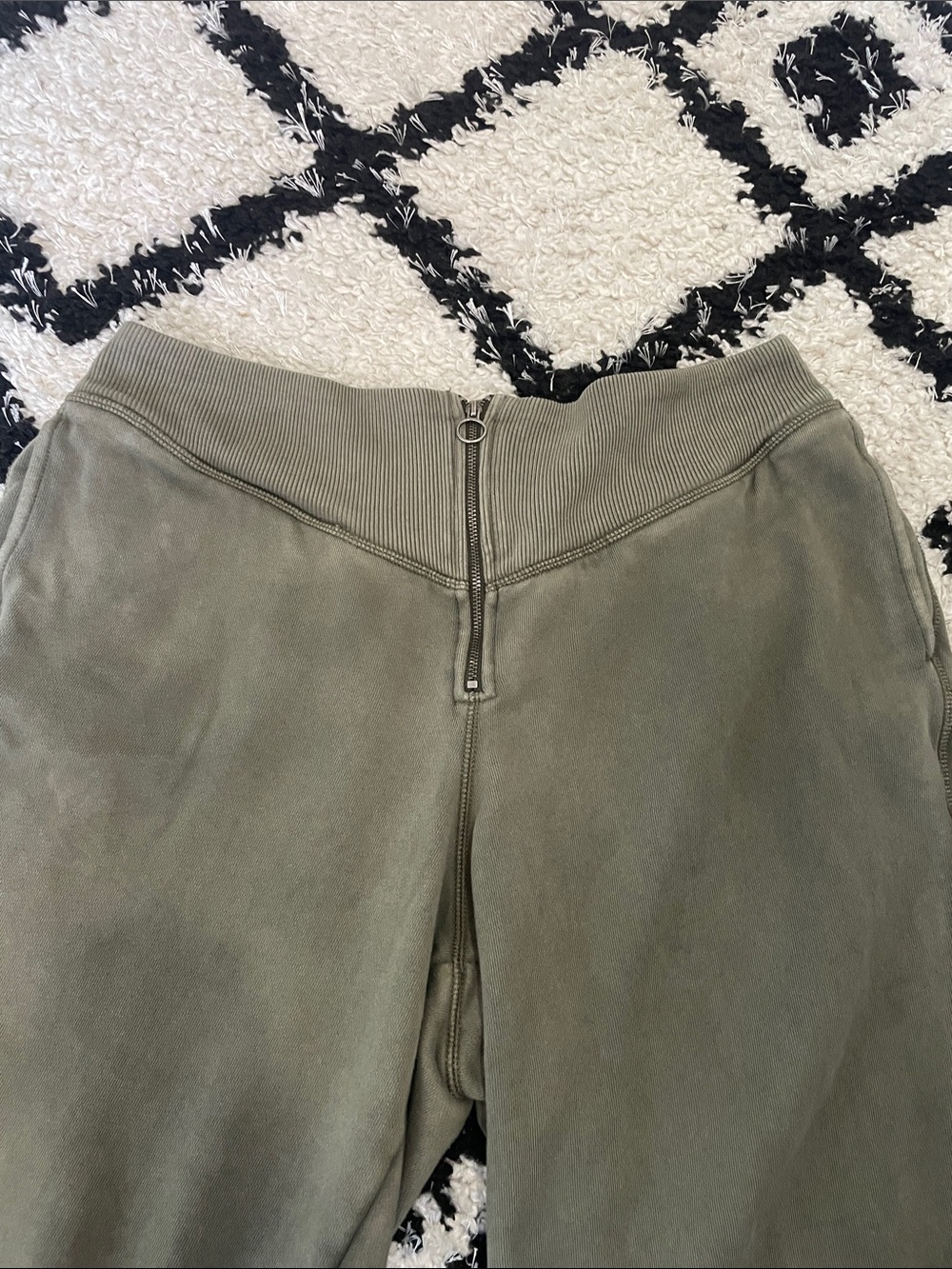 Aerie Olive Green Jogger Zipper Sweatpants | Women’s XL - Picture 4 of 6
